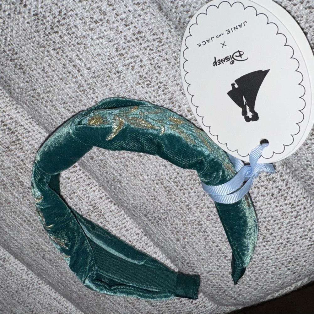 Janie and Jack Teal Velvet Headband